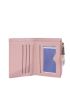 Crocodile Embossed Small Wallet Letter Graphic With Zipper PU