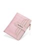 Crocodile Embossed Small Wallet Letter Graphic With Zipper PU