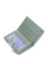 Crocodile Embossed Small Wallet Letter Graphic With Zipper PU