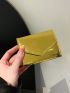 Metallic Flap Small Wallet