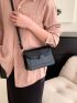 New Simple Magnetic Buckle Small Square Bag One Shoulder Crossbody Bag Retro Simple Mini