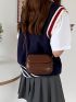 Minimalist Brown Saddle Bag for Women