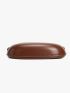 Minimalist Brown Saddle Bag for Women