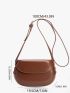 Minimalist Brown Saddle Bag for Women