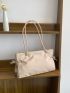Eyelet Detail Shoulder Tote Bag Minimalist For Daily Life