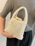 Minimalist Hollow Out Design Crochet Shoulder Bag for Vacation