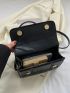 Mini Square Bag Quilted Flap Adjustable Strap For Daily
