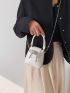 Mini Rhinestone & Bow Decor Square Bag for Women