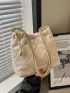 Quilted Hobo Bag Drawstring Design Small For Daily Work