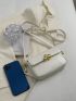 Minimalist Square Bag Metal Decor Mini Flap For Daily Work