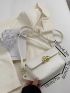 Minimalist Square Bag Metal Decor Mini Flap For Daily Work