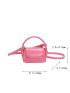 Mini Neon Pink Square Bag for Women