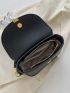 Small Saddle Bag Metal Decor Flap Adjustable Strap For Daily