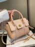 Small Square Bag Dusty Pink Fashionable Turn Lock For Work