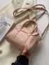 Small Square Bag Dusty Pink Fashionable Turn Lock For Work