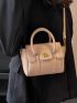 Small Square Bag Dusty Pink Fashionable Turn Lock For Work