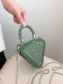Mini Novelty Bag Studded Decor Triangle Design PU For Daily Life