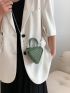 Mini Novelty Bag Studded Decor Triangle Design PU For Daily Life