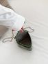 Mini Novelty Bag Studded Decor Triangle Design PU For Daily Life