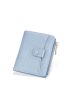 Crocodile Embossed Small Wallet Dusty Blue Fashionable Credit Card Holder For Daily