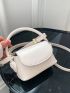 Mini Square Bag White Minimalist Flap For Daily