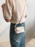 Mini Square Bag White Minimalist Flap For Daily