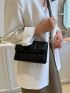 Mini Square Bag Quilted Flap Adjustable Strap For Daily