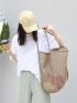 Mesh Hollow Out Beach Travel Package For Women Shoulder Bag Large Capacity Female Shopping Tote Bag