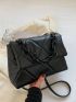 Quilted Flap Chain Square Bag