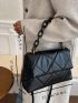 Quilted Flap Chain Square Bag