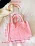 Mini Square Bag Double Handle Pink Fashion