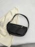 Minimalist Hobo Bag PU Black For Daily Life