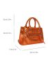 Crocodile Embossed Square Bag Mini Metallic Funky