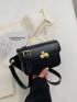 Mini Fanny Pack Metal Decor Flap PU For Daily Life