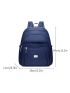 Metal Decor Classic Backpack Minimalist Waterproof