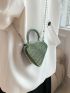 Mini Novelty Bag Studded Decor Triangle Design PU For Daily Life