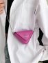 Mini Novelty Bag Triangle Design Letter Graphic Chain Strap