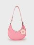 Flower Design Hobo Bag Zipper Cute