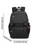 Minimalist Casual Daypack Laptop Bag Buckle Decor For School For Business Traveling