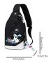 Mini Sling Bag Astronaut Pattern With Random Bag Charm For Daily Life