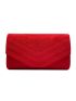 Minimalist Red Flannelette Envelope Bag for Women