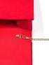 Minimalist Red Flannelette Envelope Bag for Women