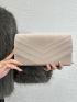 Chevron Pattern Envelope Bag Flannelette Elegant For Daily Life