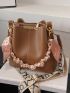 Twilly Scarf Decor Bucket Bag