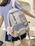 Random Badge Decor Classic Backpack Release Buckle Bag Charm For School