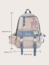 Random Badge Decor Classic Backpack Release Buckle Bag Charm For School