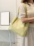 Ring Linked Shoulder Tote Bag PU For Daily Life