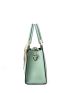 Random Twilly Scarf Decor Top Handle Bag PU Litchi Embossed For Daily Life