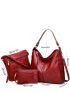 3pcs Bag Set Tote Crossbody Bag Purse Wallet Pu For Daily Life,Zipper Shoulder Bag, Casual Pu Crossbody Bag Simple Handbag With Adjustable Strap, Best Work Bag For Women