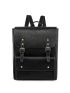 Medium Flap Backpack Buckle Decor Pocket Front For Daily